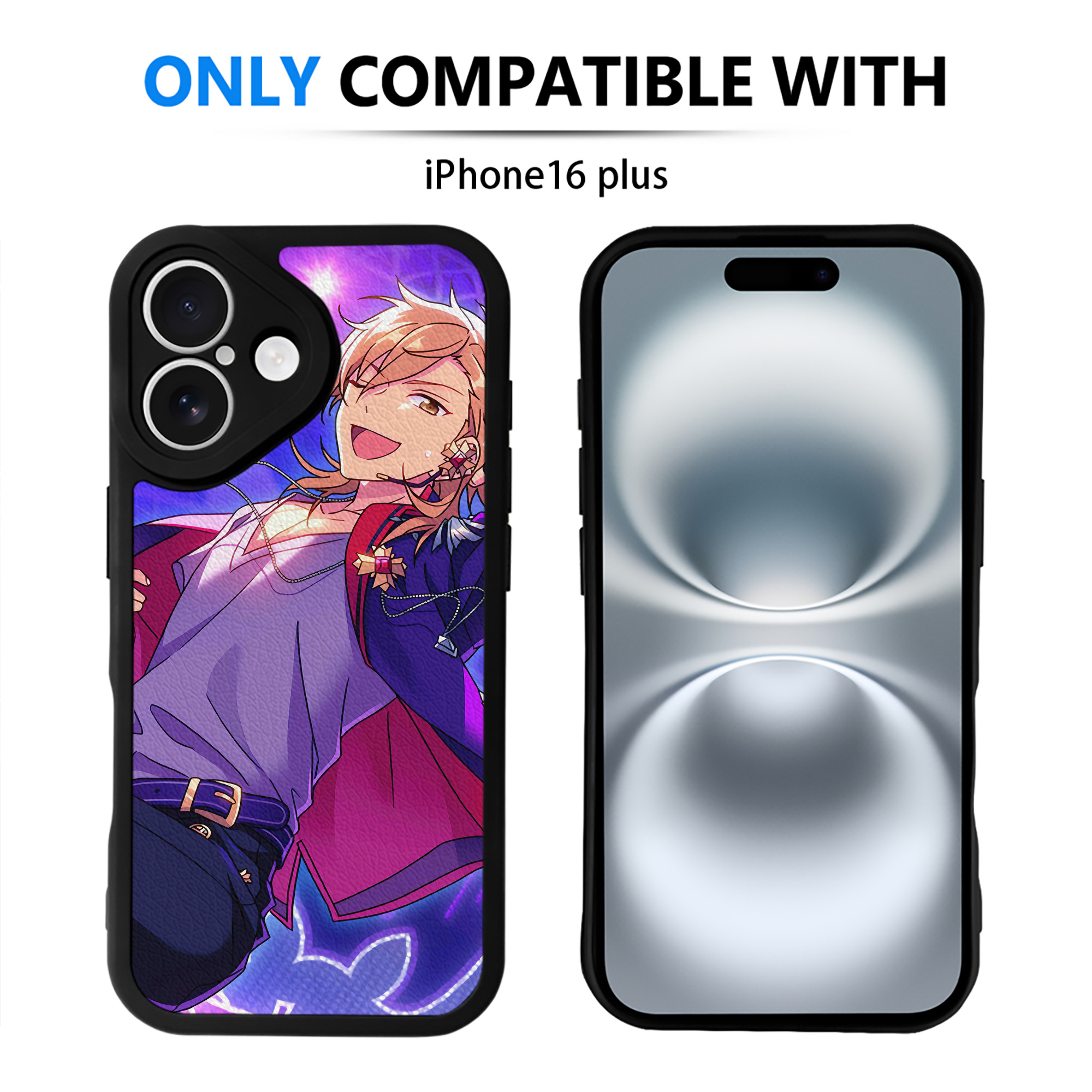 （画像用） あんさんぶるスターズ! Ensemble Stars 【iPhone 16シリーズ対応】シリコンスマホケース（レザー調） 材質：シリコン